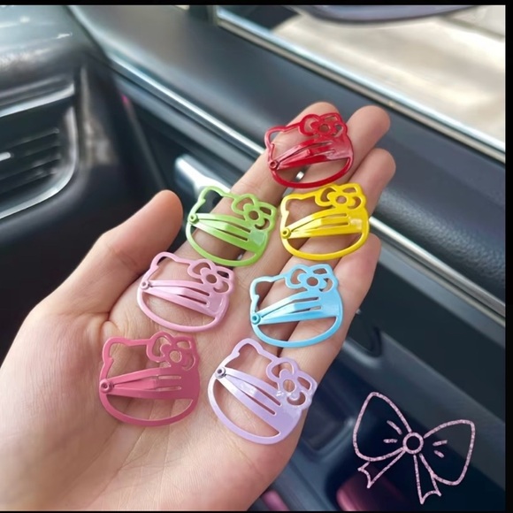 Accessories - Colorful Hello Kitty Hair Clips set of 7